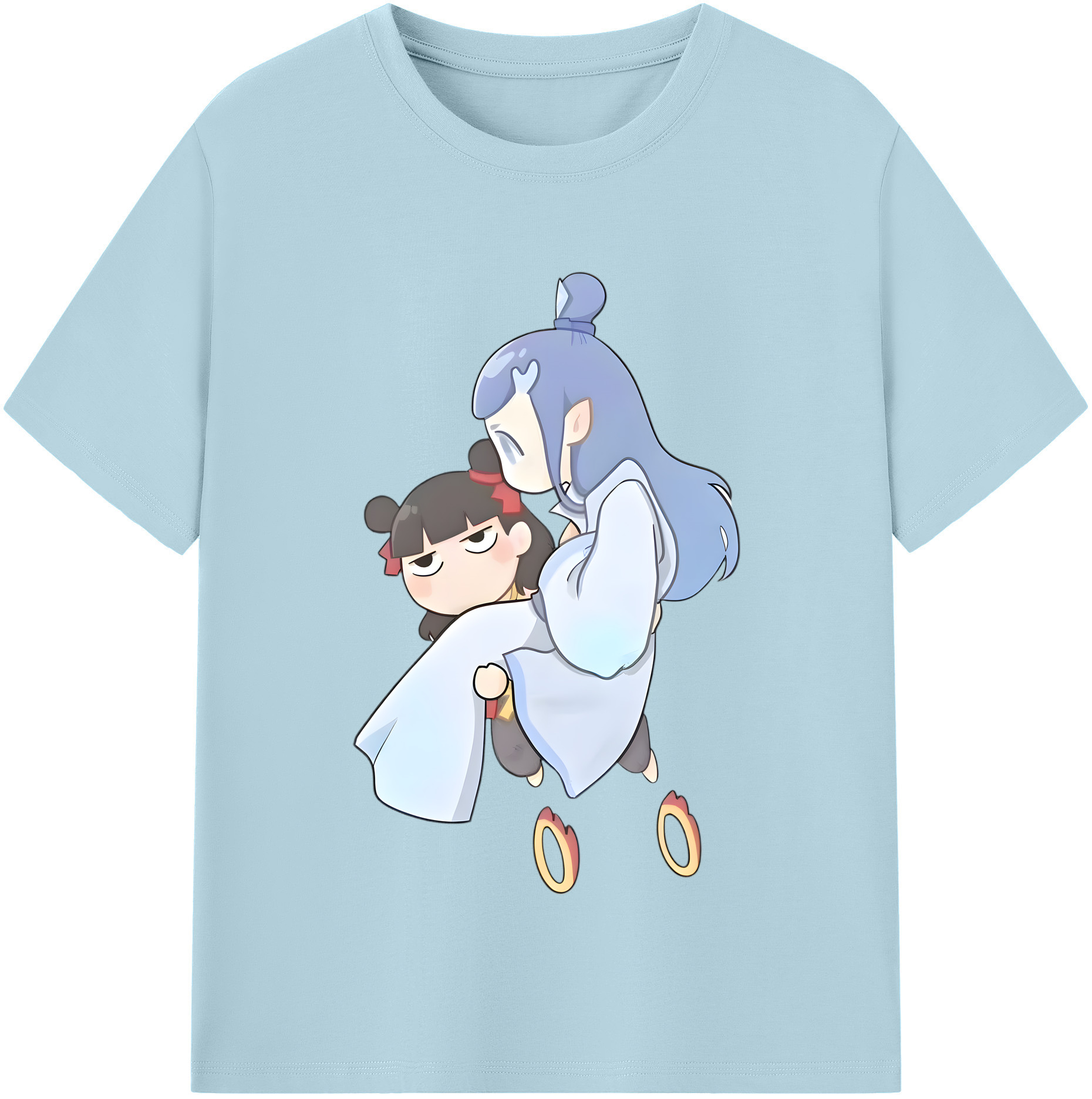 （画像用） Ne Zha 2 ナタ 魔童の大暴れ 綿100％半袖Tシャツ（フロントプリント）